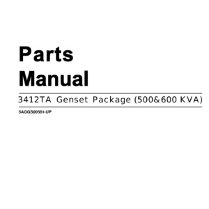 Caterpillar 3412TA Genset 500 & 600 KVA Parts Manual 2006 - PM81808258-00