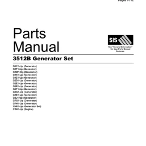 Caterpillar 3512B Generator Set Parts Manual Volume I - SEBP5403 PDF