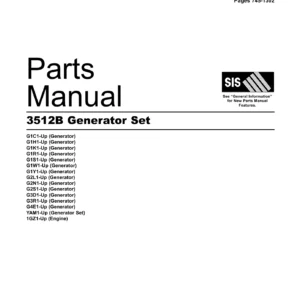 Caterpillar 3512B Generator Set Parts Manual Volume II SEBP5402 - PDF Download