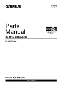 Caterpillar 374D L Excavator Parts Manual SEBP5244 - PDF Download