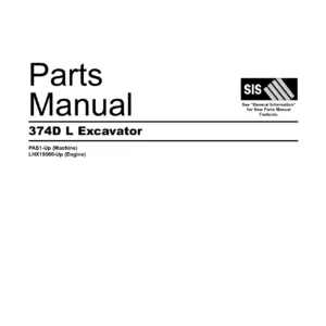 Caterpillar 374D L Excavator Parts Manual SEBP5244 - PDF Download