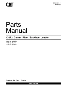 Caterpillar 430F2 Center Pivot Backhoe Loader Parts Manual - SEBP6825-01 PDF Download