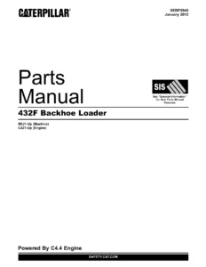 Caterpillar 432F Backhoe Loader Parts Manual - SEBP5949 PDF Download