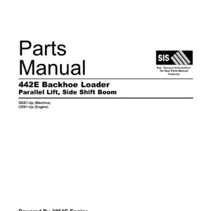 Caterpillar 442E Backhoe Loader Parts Manual - SEBP3714-01 (December 2005) PDF