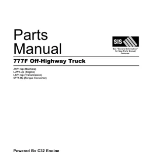 Caterpillar 777F Off-Highway Truck Parts Manual - SEBP4305-39 (December 2008)