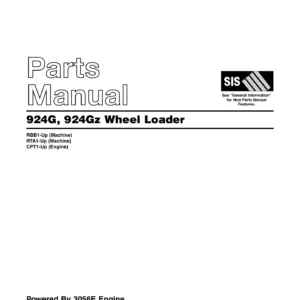 Caterpillar 924G 924Gz Wheel Loader Parts Manual SEBP3526 - PDF Download