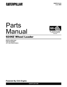 Caterpillar 924HZ Wheel Loader Parts Manual SEBP5103-03 PDF Download