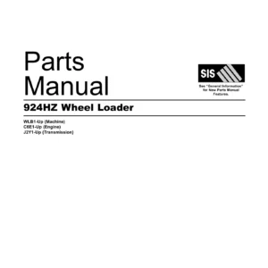 Caterpillar 924HZ Wheel Loader Parts Manual SEBP5103-03 PDF Download
