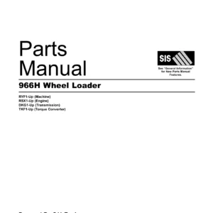 Caterpillar 966H Wheel Loader Parts Manual SEBP5426 - PDF