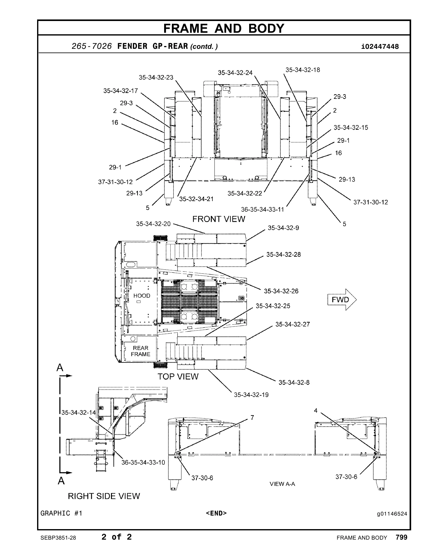 Caterpillar 994F Wheel Loader Parts Manual SEBP3851-28 Volume II - Image 2