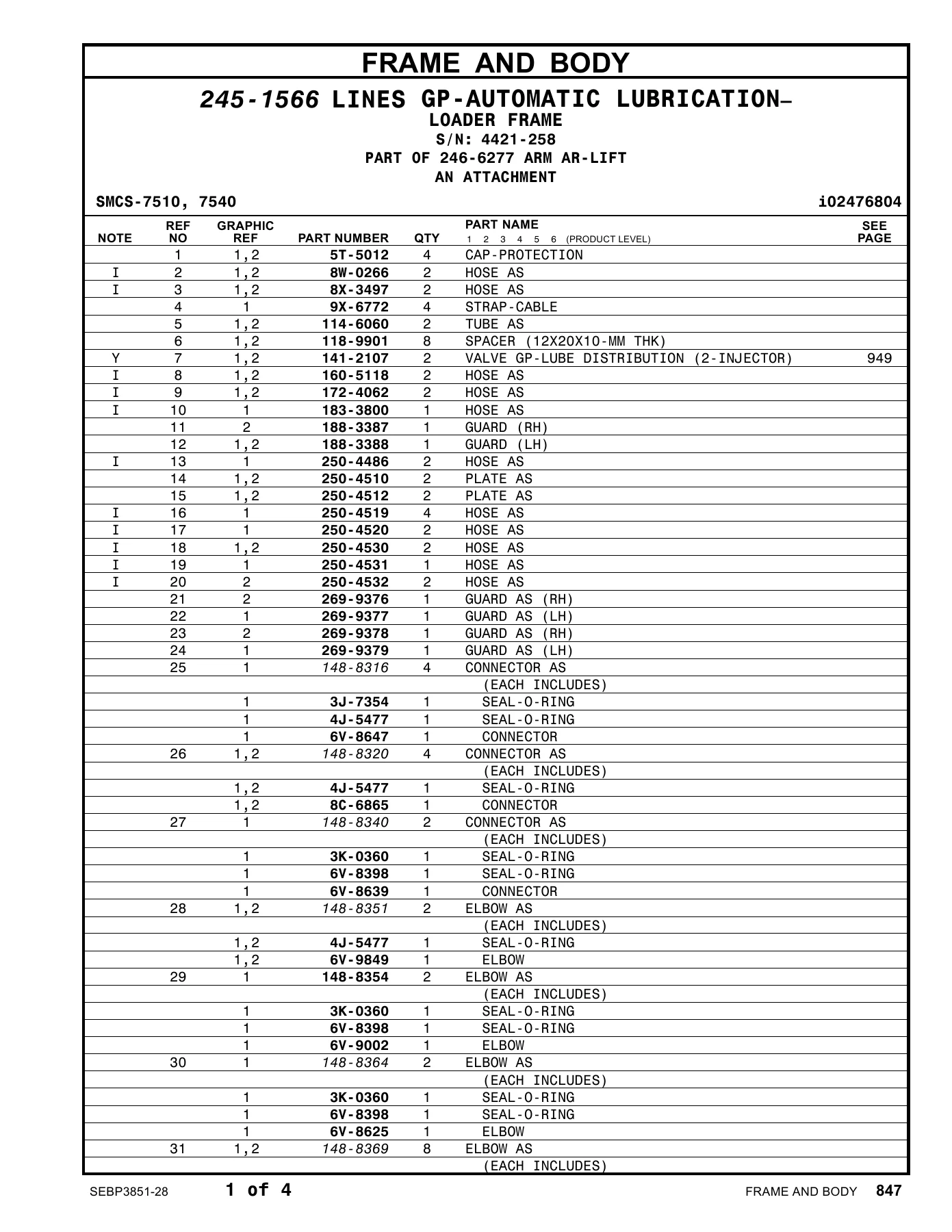Caterpillar 994F Wheel Loader Parts Manual SEBP3851-28 Volume II - Image 3