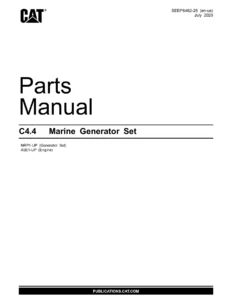 Caterpillar C4.4 Marine Generator Set Parts Catalog Manual 2020 – SEBP6462-25 PDF Download