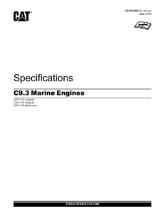 Caterpillar C9.3 Marine Engine Specifications Manual - CP9, CA9, C93 - UENR0958-02