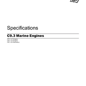 Caterpillar C9.3 Marine Engine Specifications Manual - CP9, CA9, C93 - UENR0958-02