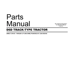 Caterpillar D6D Track-Type Tractor Parts Manual 74W02561-Up – SEBP1977-00 PDF Download