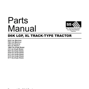 Caterpillar D6K LGP XL Track-Type Tractor Parts Manual SEBP4416-27