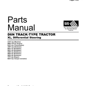Caterpillar D6N XL Track-Type Tractor Parts Manual - Differential Steering - SEBP3668-43