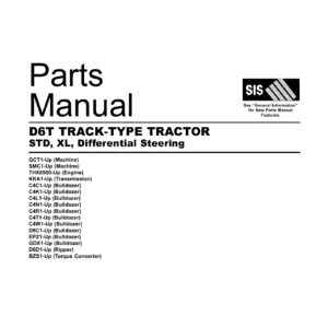 Caterpillar D6T Track-Type Tractor Parts Manual SEBP4963-12 - STD, XL & Differential Steering PDF Download