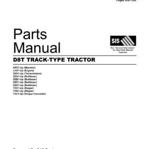Caterpillar D8T Track-Type Tractor Parts Manual Volume II SEBP3654-41 - PDF Download