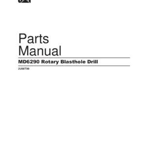 Caterpillar MD6290 Rotary Blasthole Drill Parts Manual 2U68T99 PDF