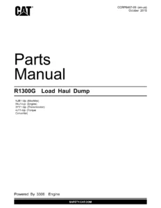 Caterpillar R1300G Load Haul Dump Parts Manual 2015 - CCRP6407-09 PDF