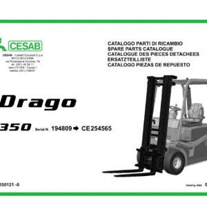 Cesab Drago 350 Forklift Spare Parts Catalogue PDF Download