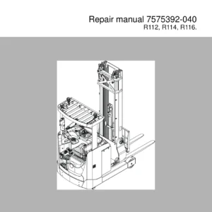 Cesab R112 R114 R116 Reach Truck Repair Manual - Complete Workshop Service PDF