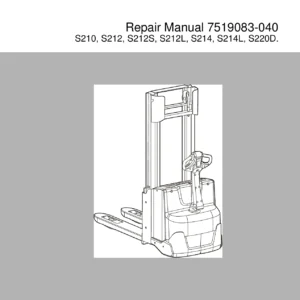Cesab S210 S212 S214 S220D Electric Pallet Truck Repair Manual 7519083-040 PDF