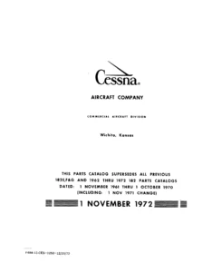 Cessna 182 & Skylane 1962-1972 Illustrated Parts Catalog PDF