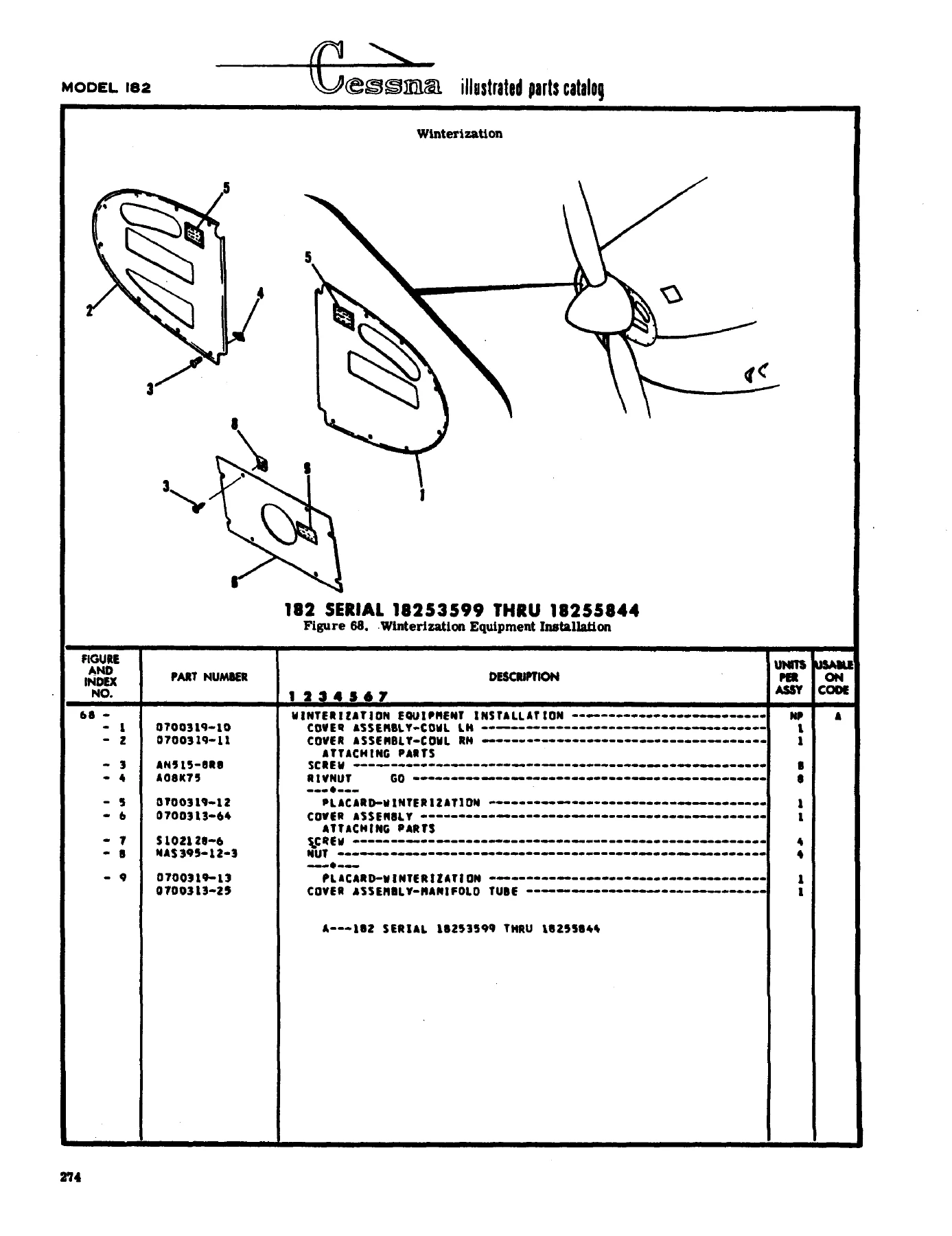 Cessna 182 and Skylane 1962-1973 Illustrated Parts Catalog P515-12 - Image 3