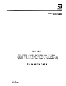 Cessna 182 and Skylane 1962-1973 Illustrated Parts Catalog P515-12