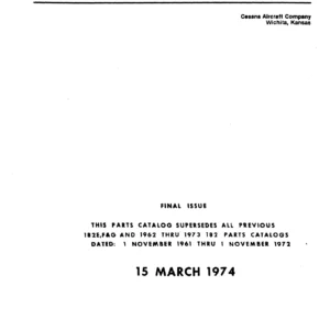 Cessna 182 and Skylane 1962-1973 Illustrated Parts Catalog P515-12