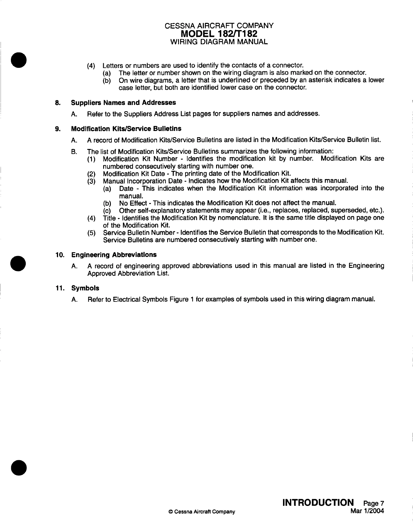 Cessna 182S 182T T182T Wiring Diagram Manual (1997 and On) - Image 3