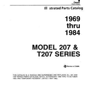 Cessna 207 & T207 Series Parts Catalog 1969-1984 - Illustrated Parts Breakdown PDF Download