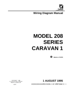 Cessna 208 Caravan Series Wiring Diagram Manual - Revision 10