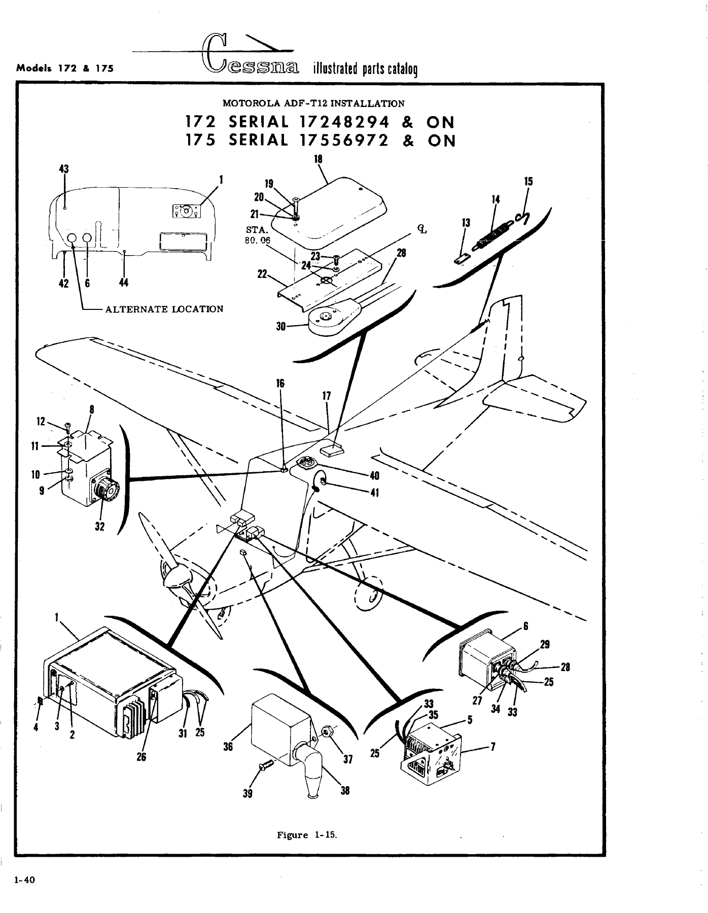 Cessna Electronics Parts Catalog & Maintenance Manual D-144 1962 - Models 150 172 175 180 182 185 210 - Image 3