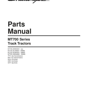 Challenger MT700 Series Track Tractor Parts Manual - MT735 MT745 MT755 MT765 - 79023647A June 2005