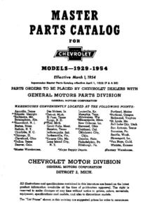 Chevrolet 1929-1954 Master Parts Catalog - PDF Download