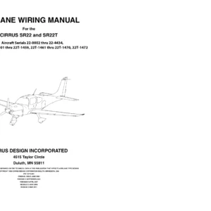 Cirrus SR22 and SR22T Aircraft Wiring Manual (Revision D6)