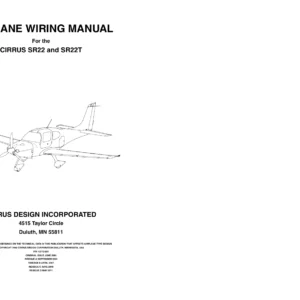 Cirrus SR22 and SR22T Airplane Wiring Manual P/N 13775-001 Rev D4 PDF