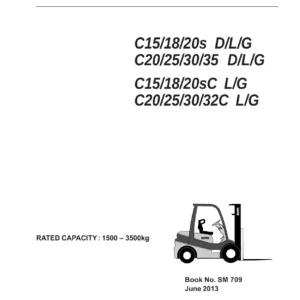 Clark C15-C35 D/L/G Forklift Service Manual SM 709 2013 - Complete Workshop PDF