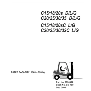 Clark C15-C35 D L G Forklift Service Manual SM 709 Complete Workshop Guide