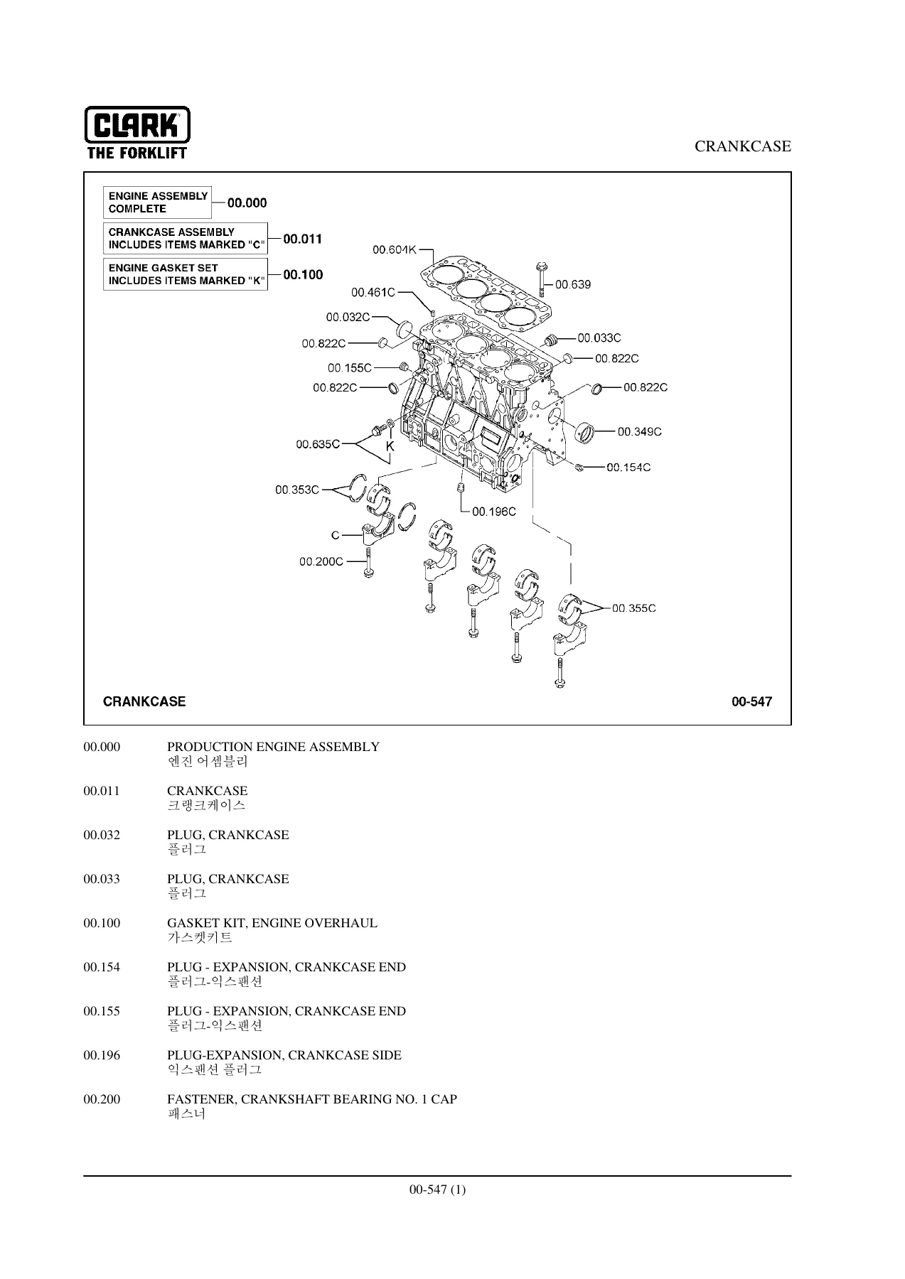 Clark C20/25/30/33(35)D Forklift Parts Manual - Yanmar Tier 3 (Serial Lots 9677 & 9843) - Image 2