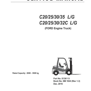 Clark C20/25/30/35 L/G Forklift Service Manual - Ford 2.5L LPG Engine Repair Guide