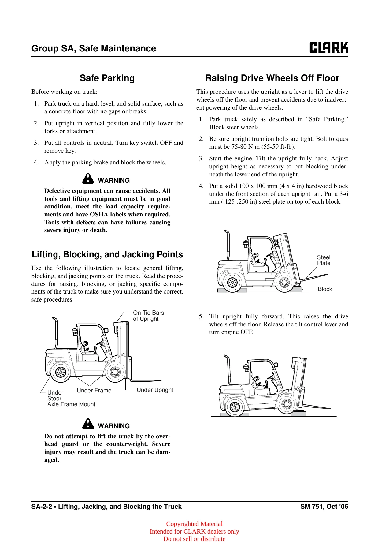 Clark C60 C70 C80 C60-75L Service Manual SM-751 - Complete Forklift Workshop Repair Guide - Image 2