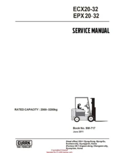 Clark ECX20-32 EPX20-32 Electric Forklift Service Manual - SM-717 2011