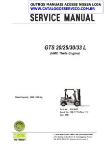 Clark GTS20/25/30/33 L Forklift Service Repair Manual - HMC Theta 2.4 LPG Engine