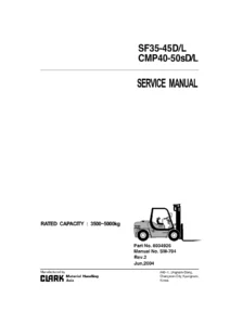 Clark SF35-45D/L CMP40-50sD/L Forklift Service Manual SM-704 PDF