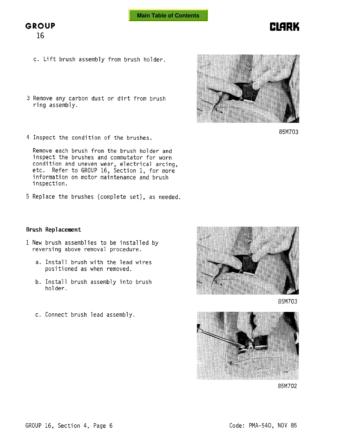 Clark TM12-25 36-Volt Electric Lift Truck Service Manual (SM 555) PDF - Image 3