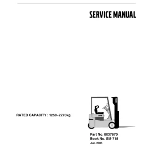 Clark TMX12-25 EPX16-18 Electric Forklift Service Manual - SM-715 2005 Workshop Repair